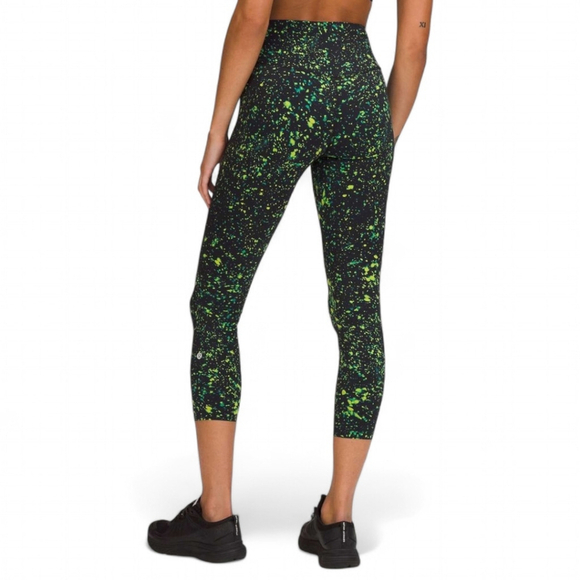 Lululemon Base Pace High Rise Crop 23" Sparks Fly Multi Sz 6 High Waist Nulux - Picture 3 of 14